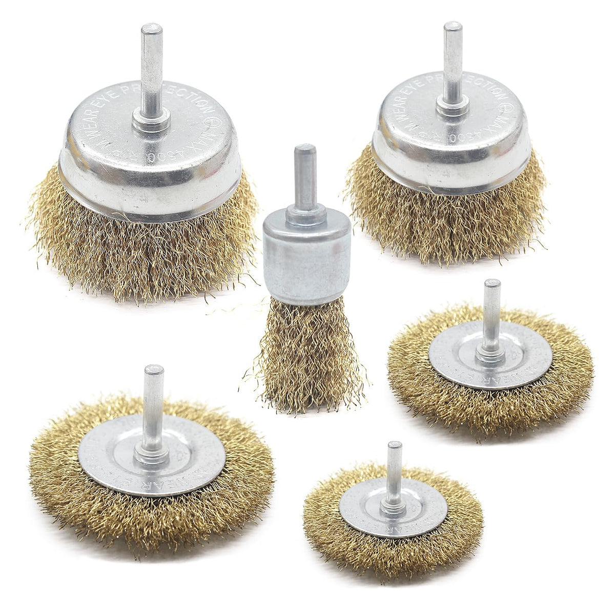 6pcs Crimped Cup Brush with 1/4-Inch Shank S554352