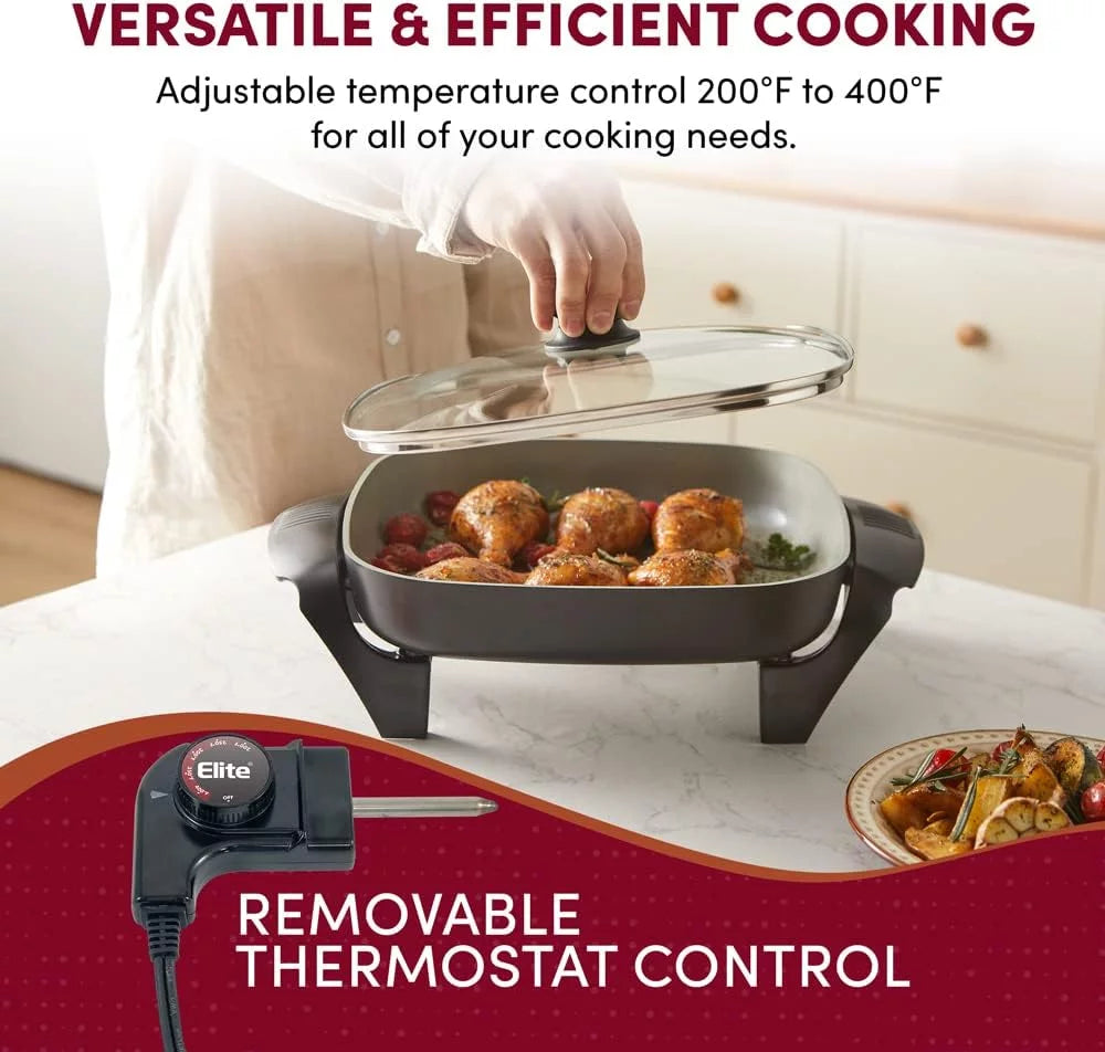 Healthy Ceramic Coated Electric Skillet P78722