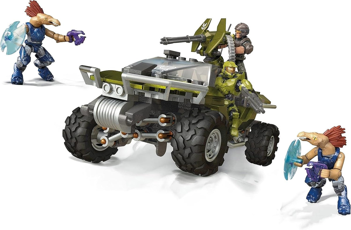 Mega Construx Halo Warthog Rally Vehicle Construction Set with Master Chief Figure P633