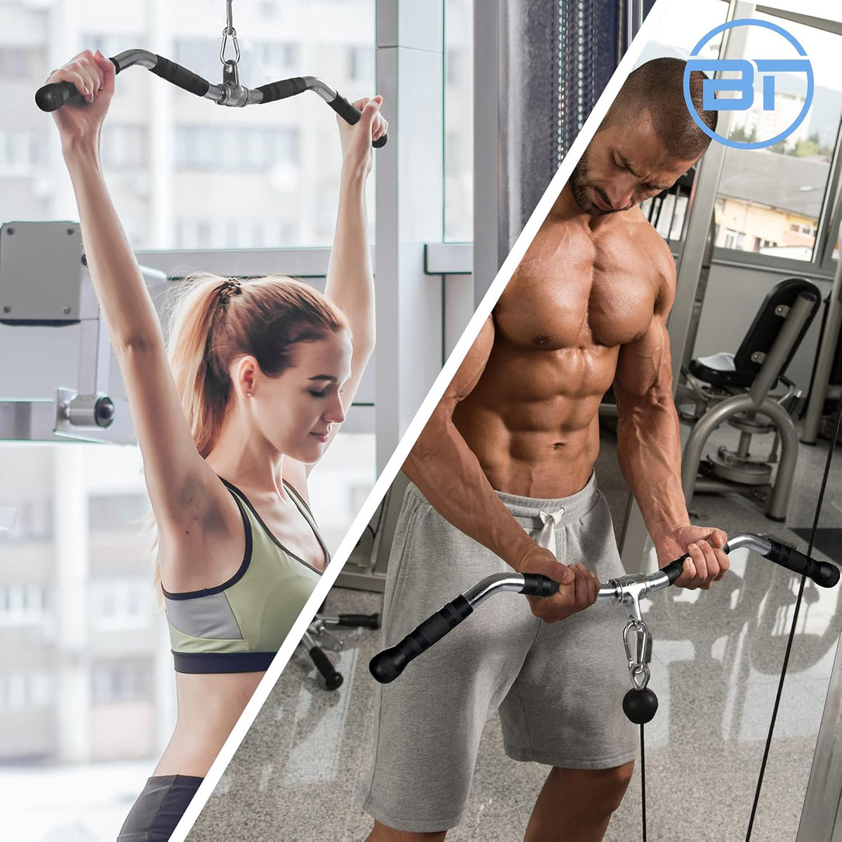 30 inch Pulldown Bar Attachment with Tricep Rope F136226