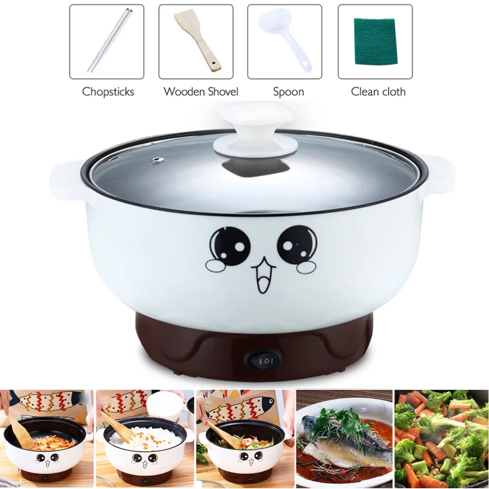 Electric Multi-Pot, 110V Electric Skillet Nonstick Hot Pot, 2.3L N25825