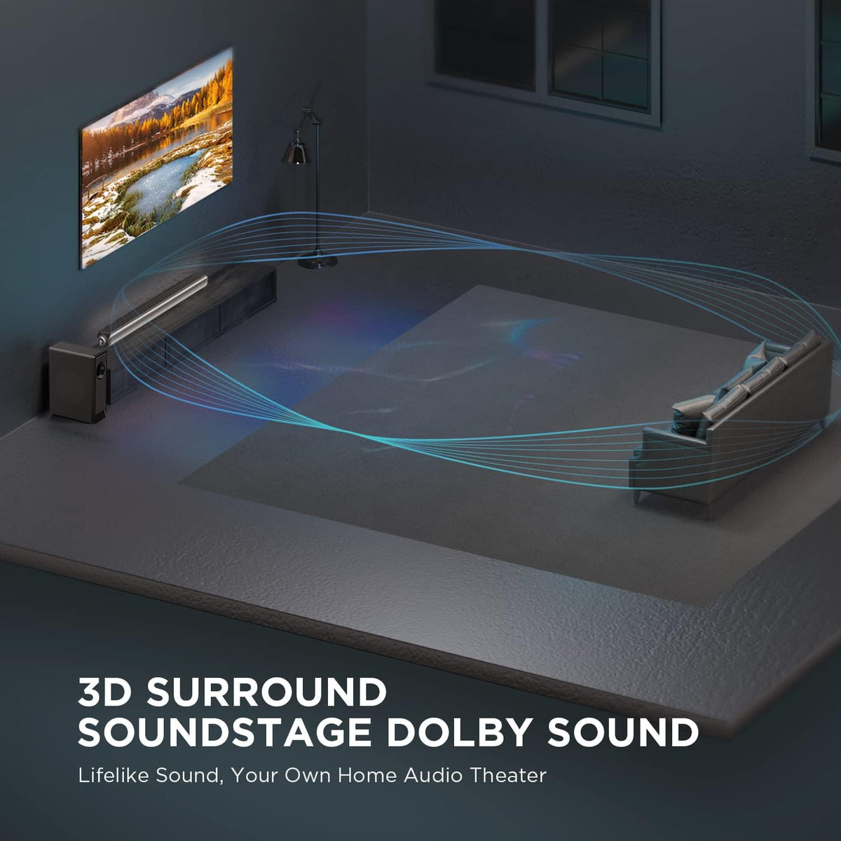 240W 2.1 Sound Bar with 6.5'' Wireless Subwoofer H3876