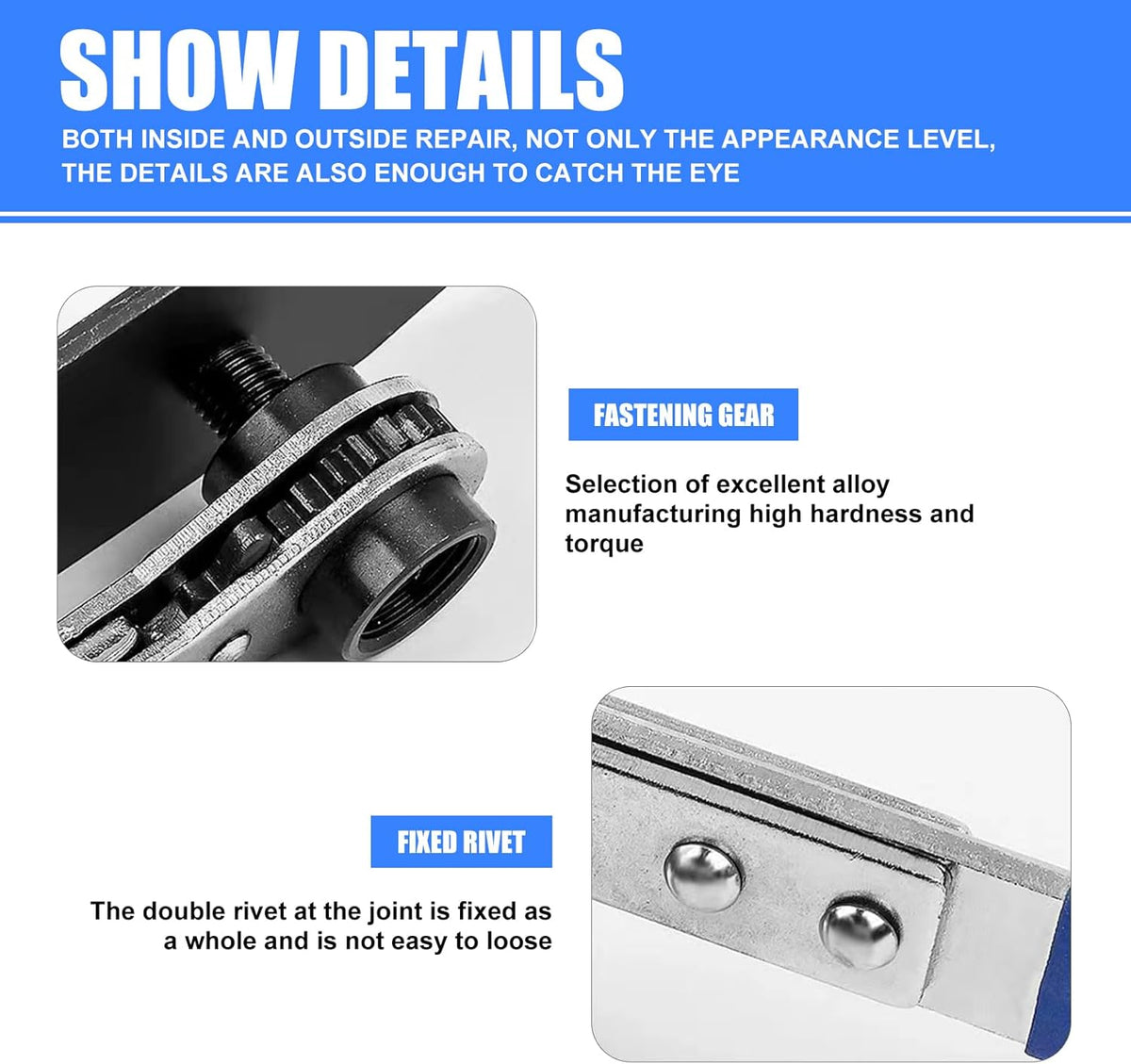 4 In 1 Disc Brake Piston Compressor Wrench (Blue & Black) T424335