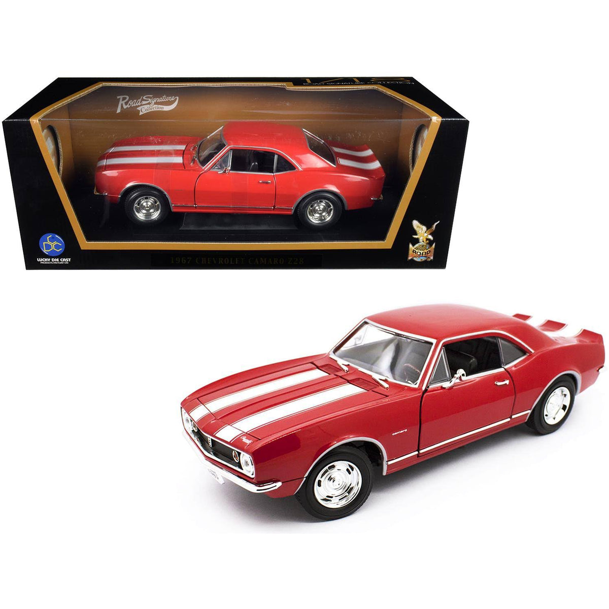 Red with White Stripes 1/18 Diecast Model Car O98518