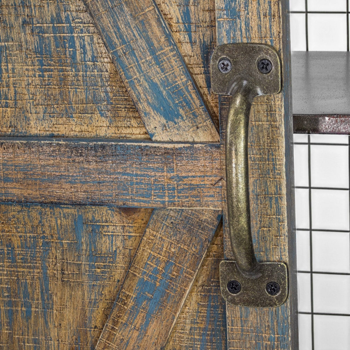 Brown Farmhouse Wall Shelf B552740