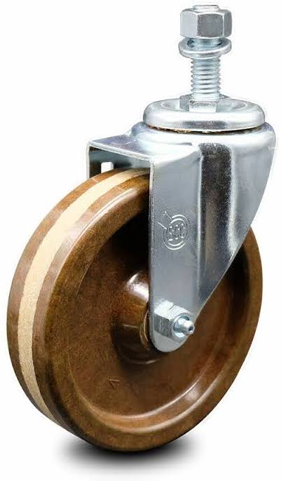5 inch High Temp Phenolic Wheel Swivel Threaded Stem Caster Q3255