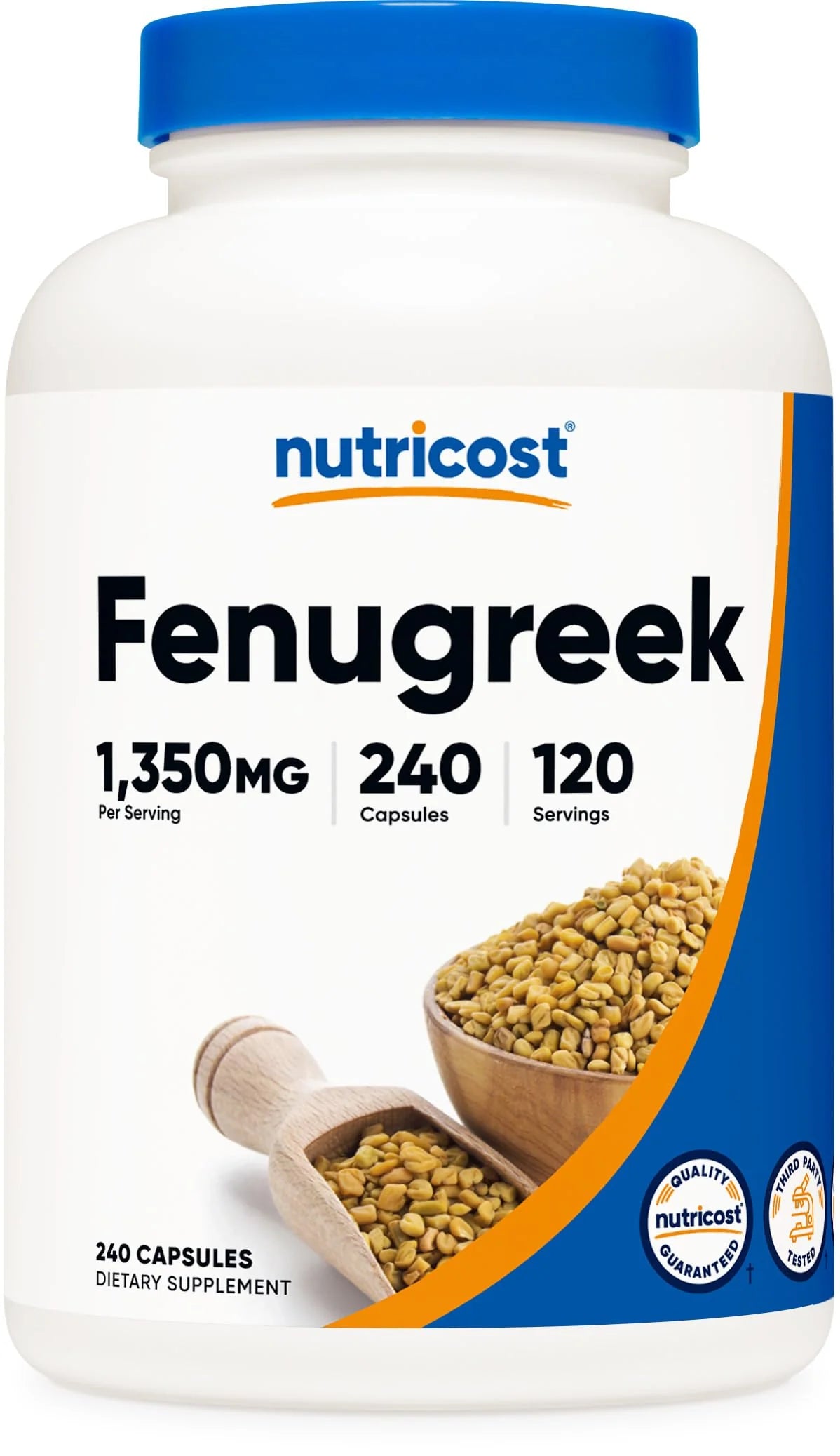 Fenugreek Seed 1350mg 240 Capsules Gluten Free Non-GMO M277