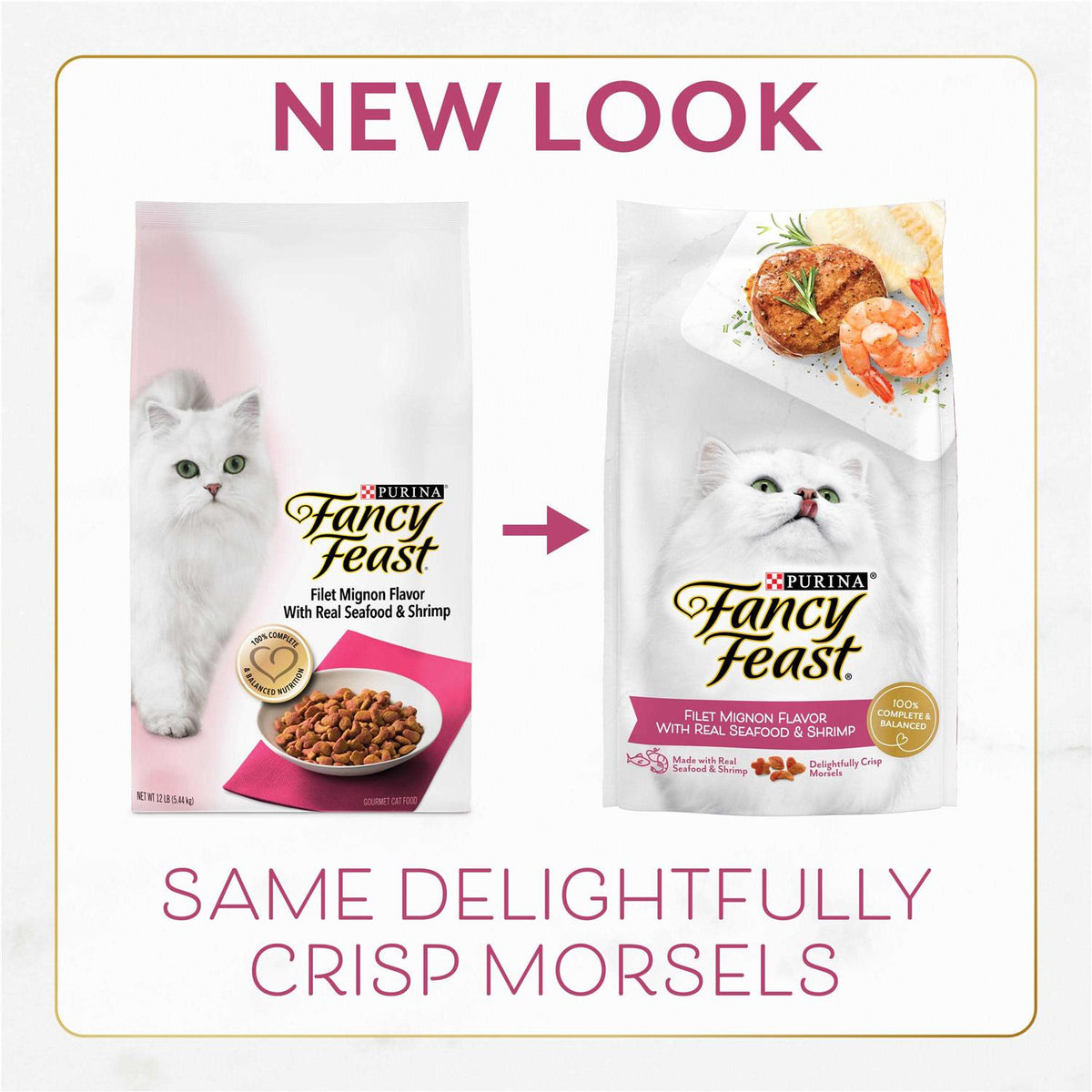 Dry Cat Food Filet Mignon Flavor with Seafood & Shrimp T63873