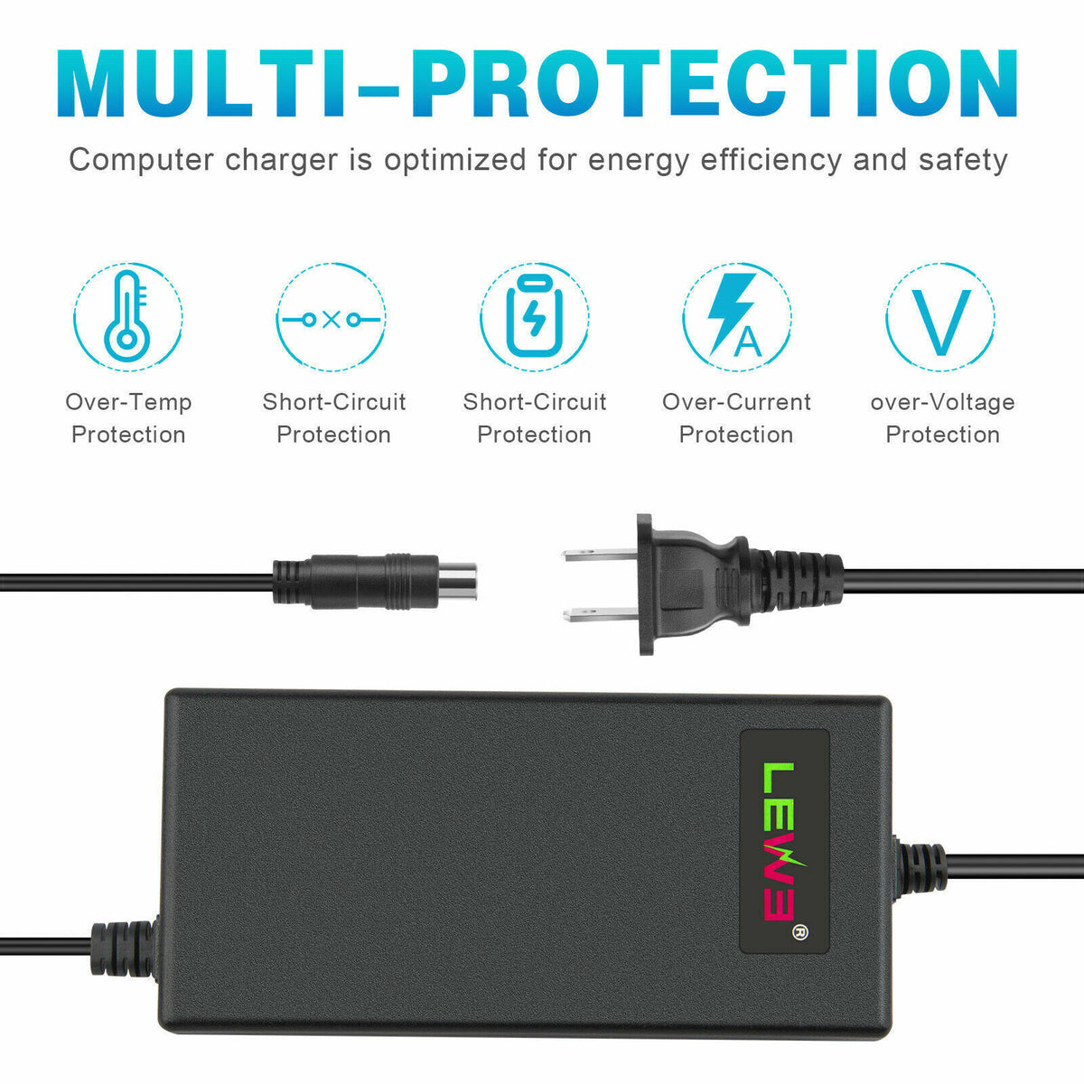 67.2V 2A T Plug Charger for 60V Li-ion Battery Electric Scooter E-bike Bicycle K2336