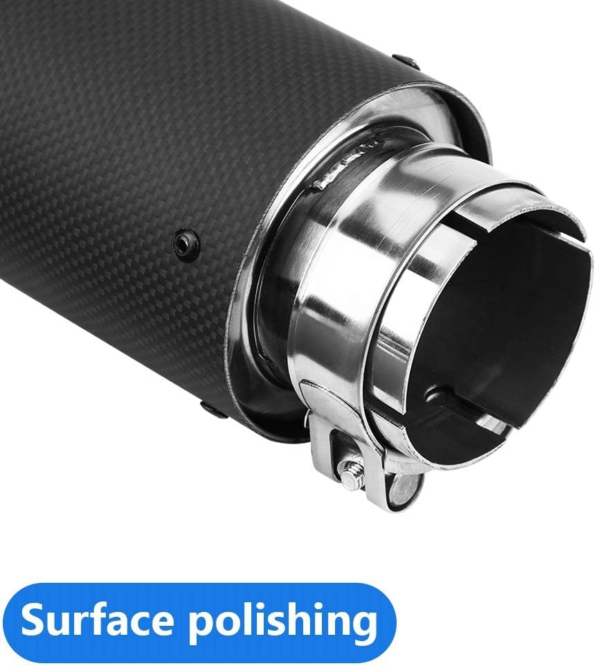 Carbon Fiber Style Muffler Exhaust End Tip Pipes, 2.36-2.5 Inch Inlet, 3.5 Inch Outlet, Pack of 2 U6108
