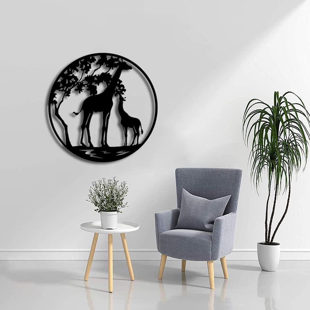 Giraffe Metal Wall Decor 24x24 N31213