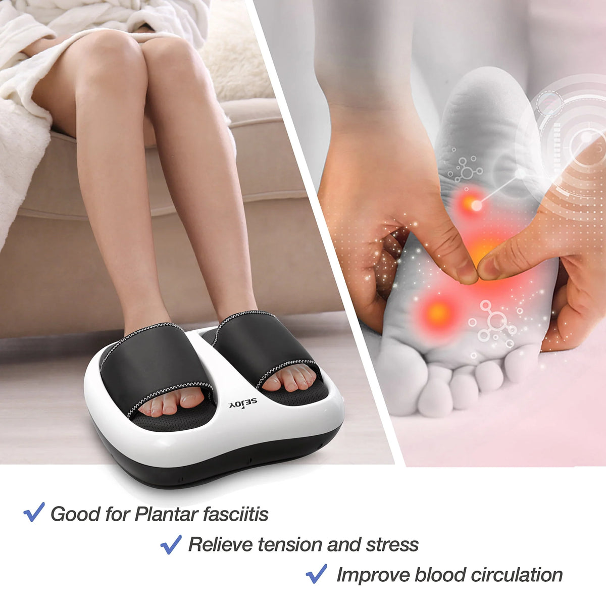 Shiatsu Foot Massager with Heat & Air Compression V899722