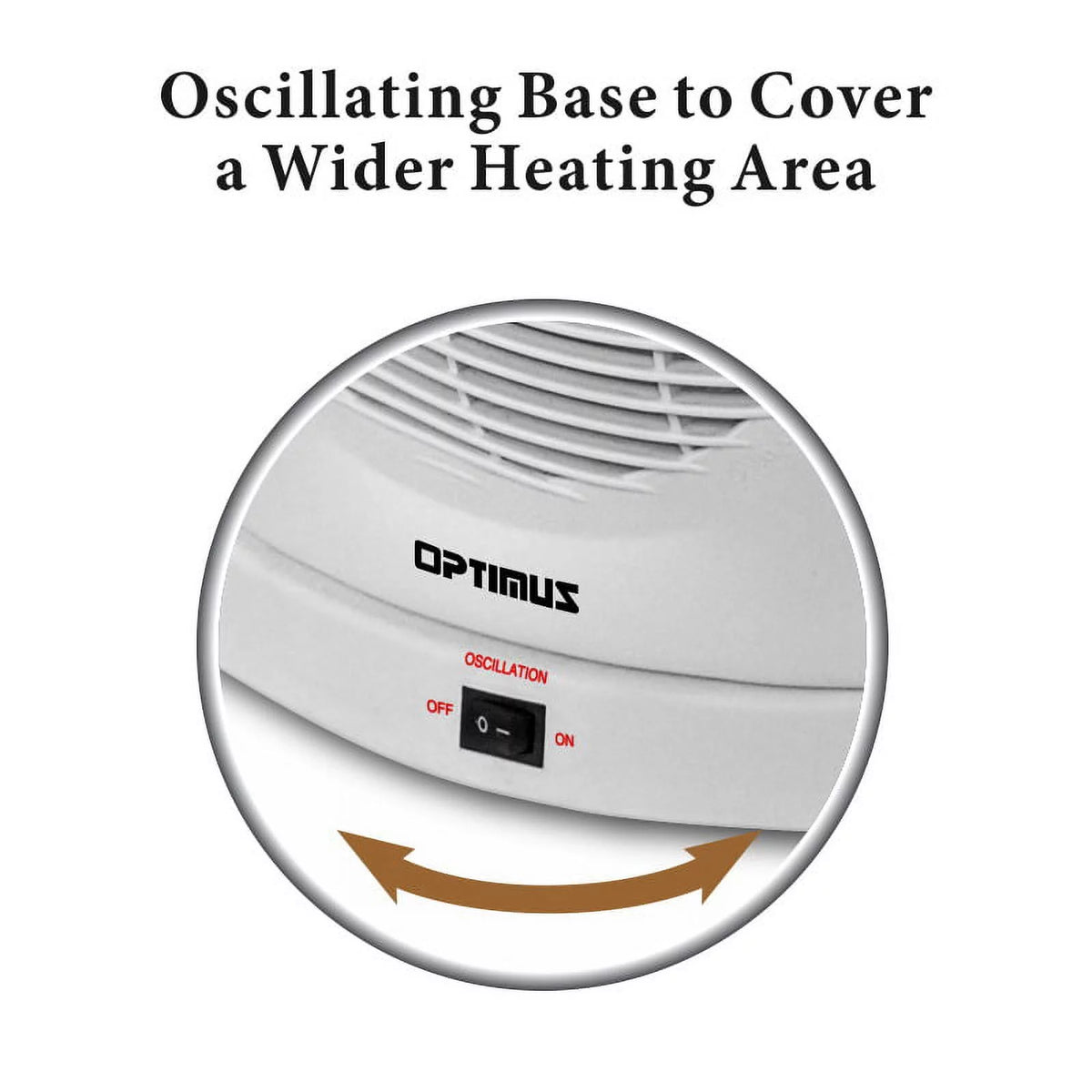 Portable Oscillating Fan Heater with Thermostat Q6116