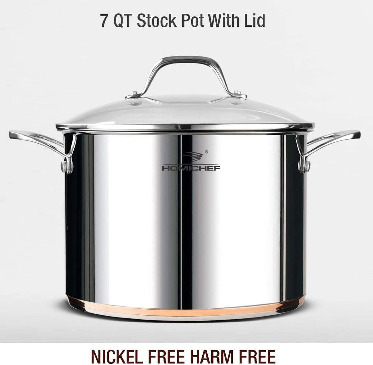 10-Piece Nickel Free Stainless Steel Cookware Set S225