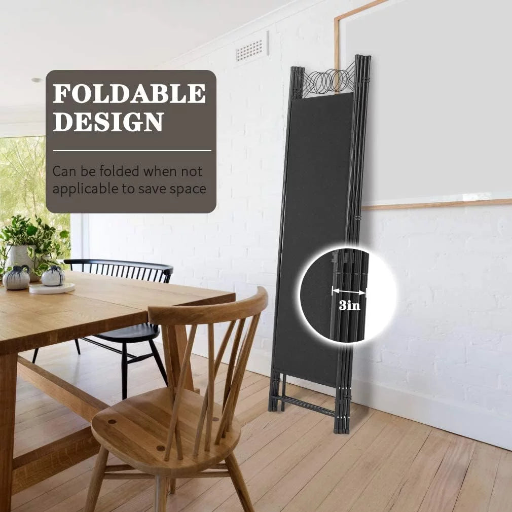 4 Panel 6FT Steel Frame Folding Privacy Divider D618