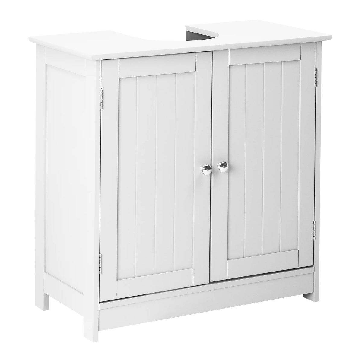 White Free Standing Bathroom Cabinet with 2 Doors V549825