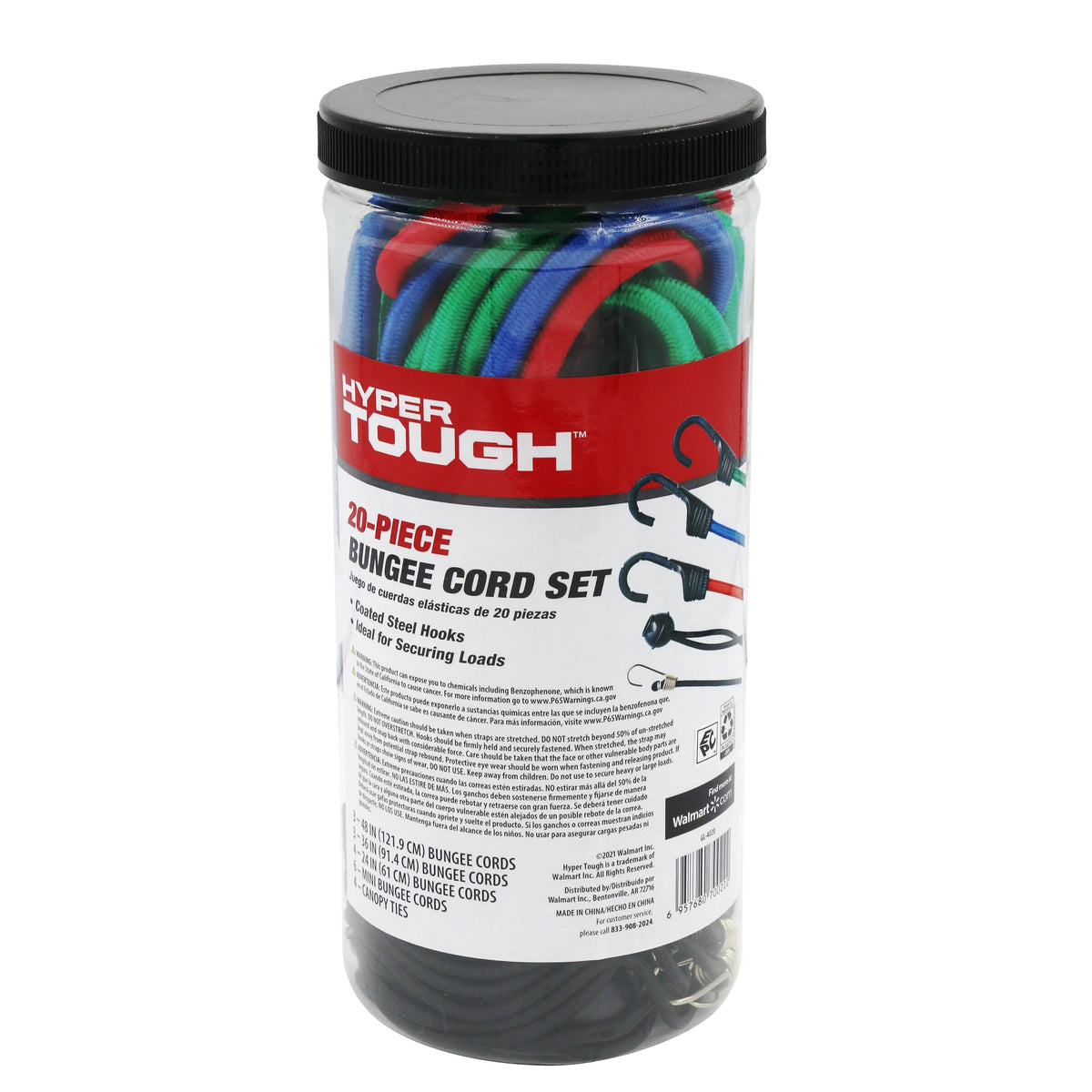 20 Pieces Multi-Color Bungee Cord Set R96870