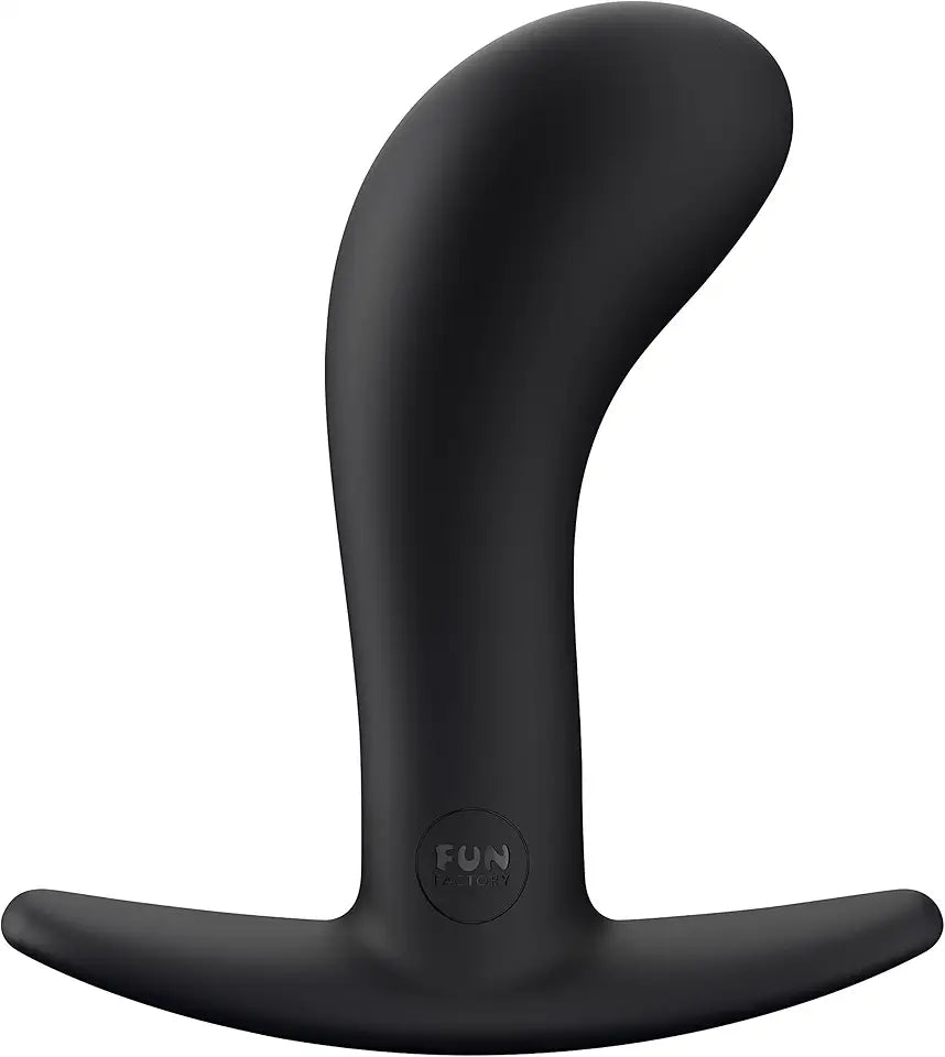 Black Large Curved Anal Plug M300323