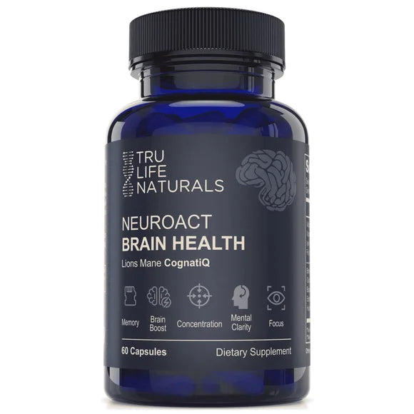 Natural Nootropic Supplement with Lions Mane Mushroom, 60 Capsules K722