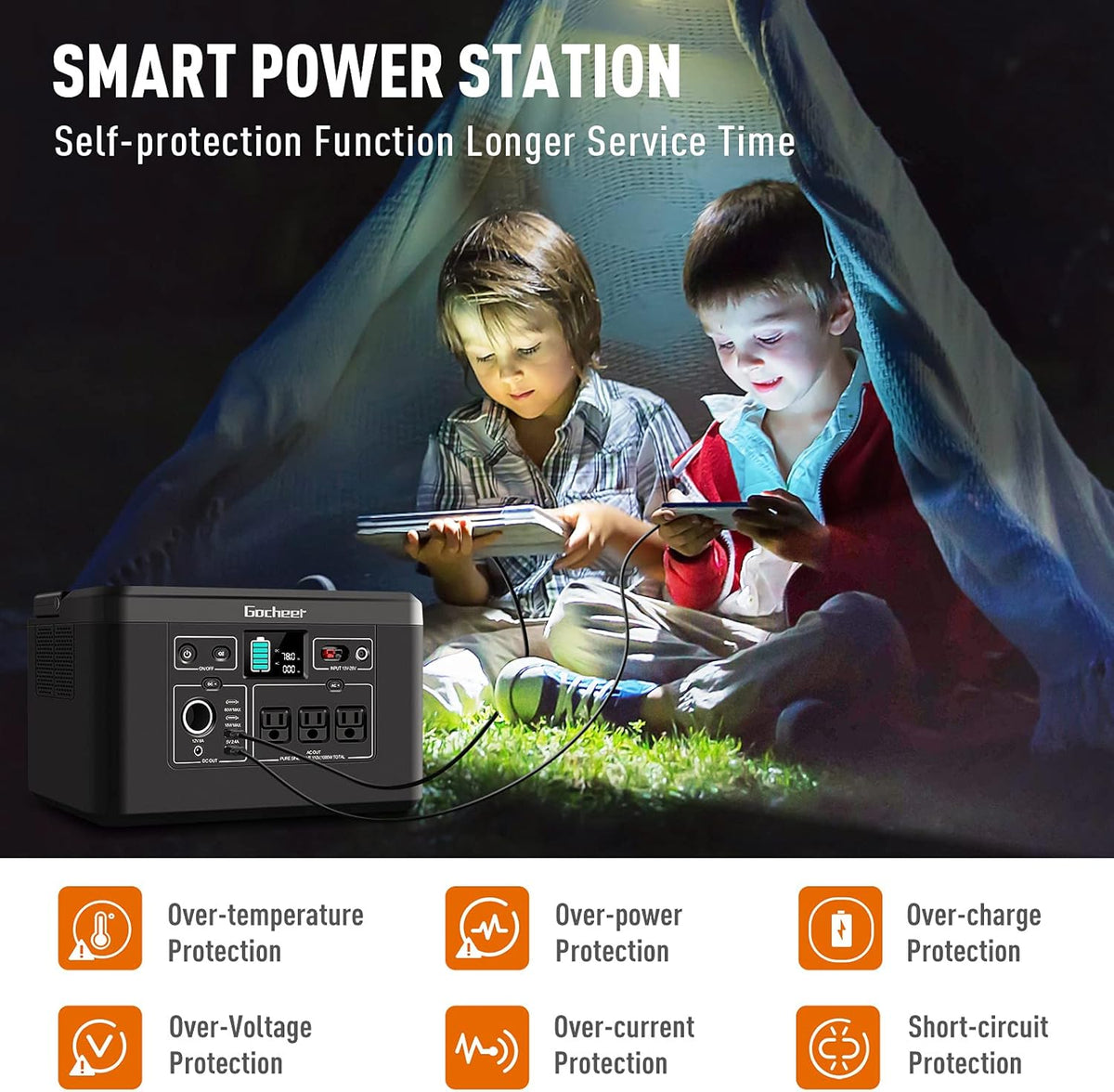 1000W Portable Power Station 962Wh 260000mAh Solar Generator with 3x110V AC Outlets Q3857
