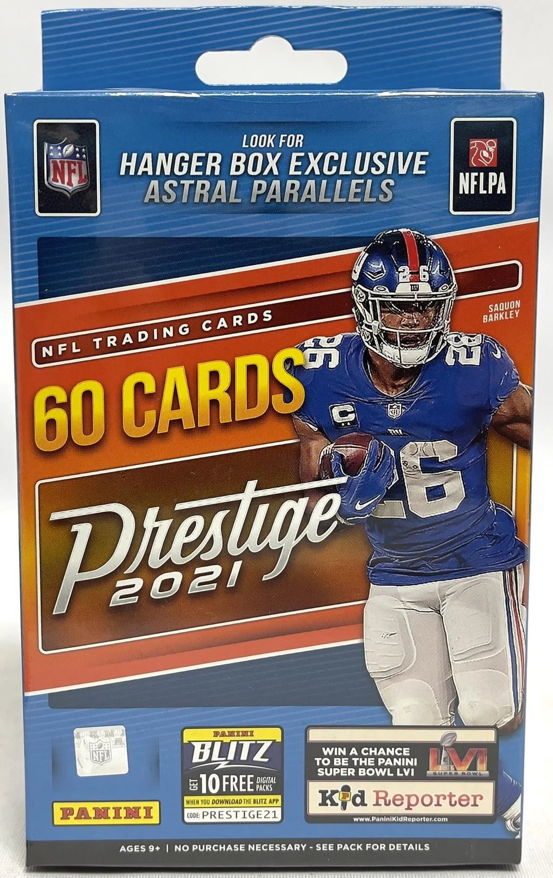 2021 Panini Prestige NFL Football Trading Cards Hanger Box- 60 Cards W706