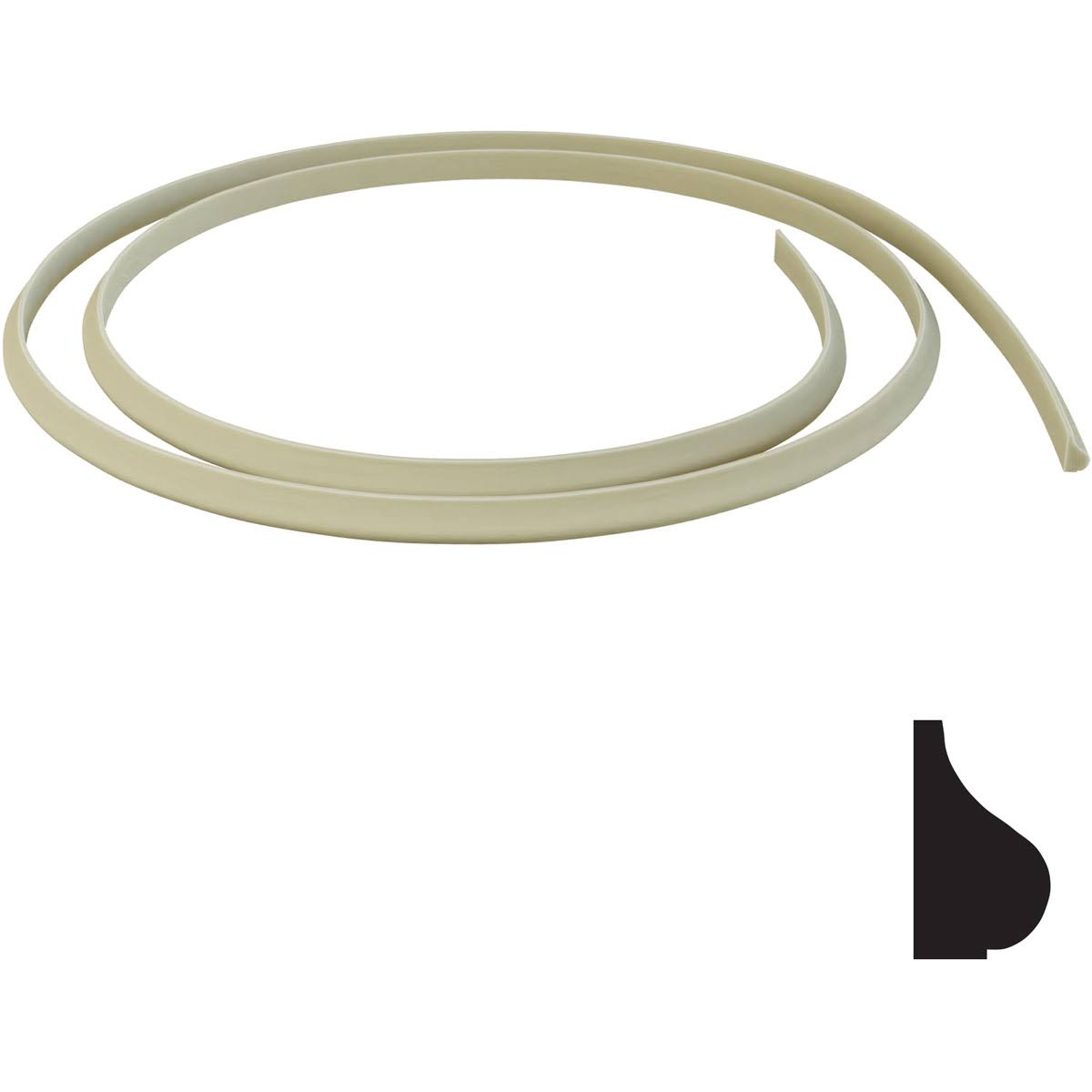 1 1/4x22H x 11/16x22D x 144x22L Flexible Base Cap Moulding Q343