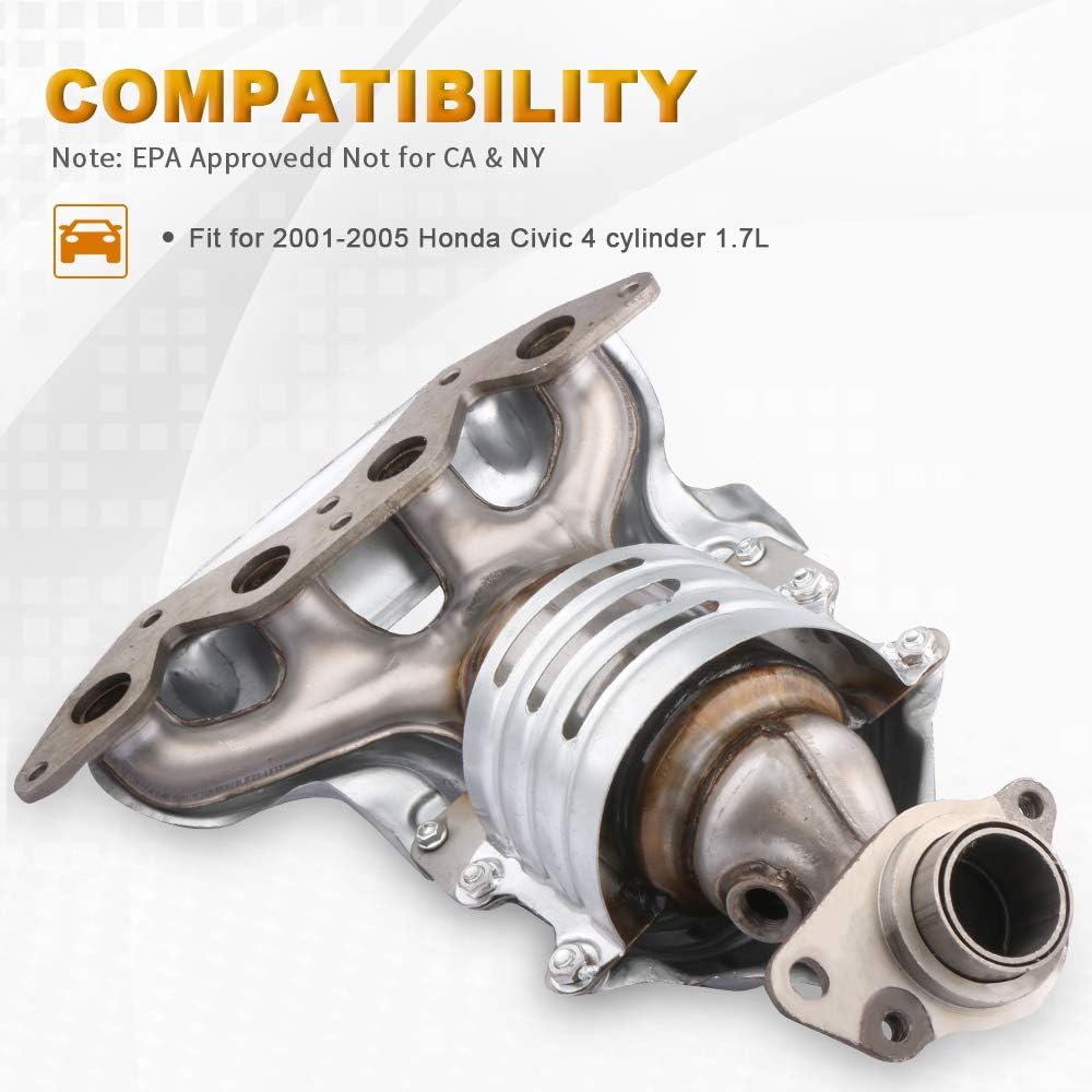 Exhaust Manifold with Catalytic Converter for 2001-2005 Honda Civic 1.7L E192493