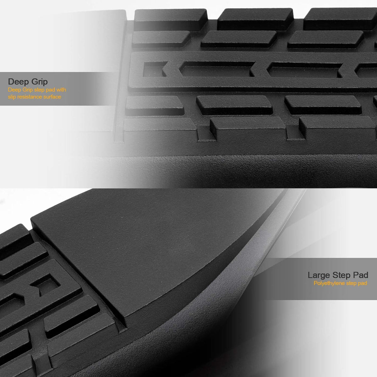 4" Oval Side Step Nerf Bars Black Z2580
