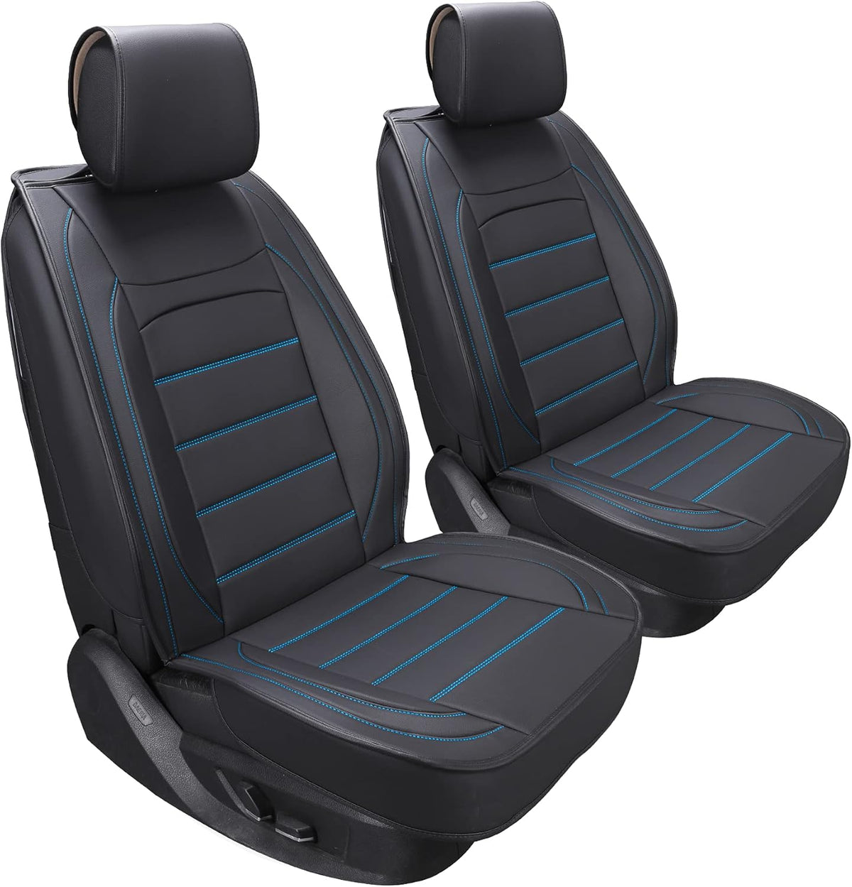 Black Waterproof Leatherette Full Set Car Seat Covers E127068
