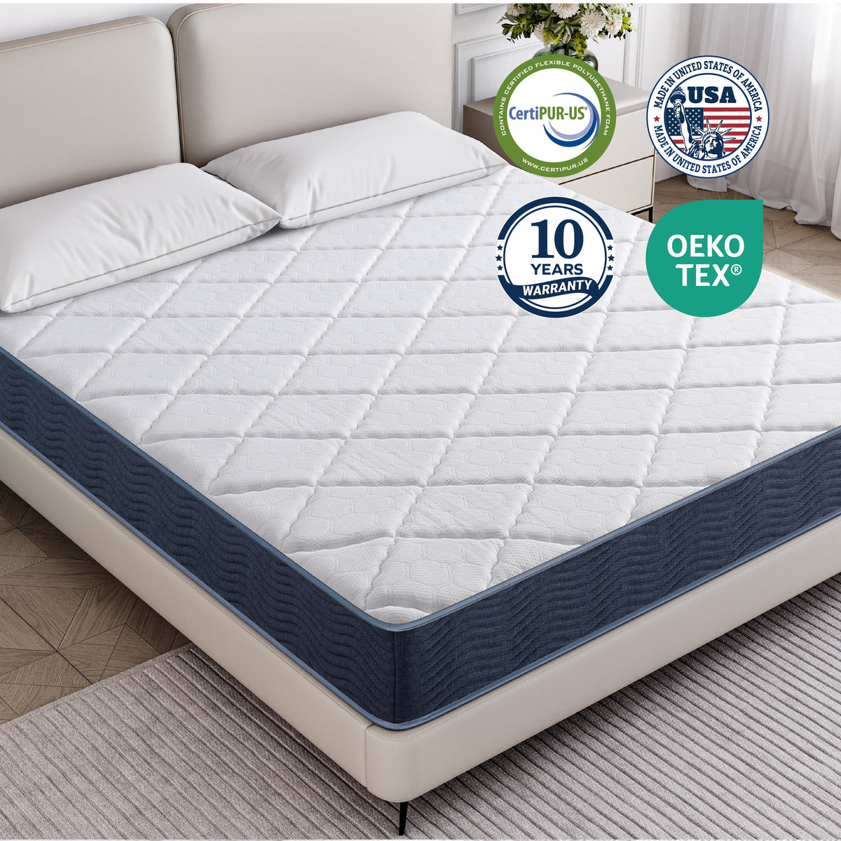 11 Hybrid Gel Memory Foam Pocket Spring Mattress Twin Xl Medium Firm X160283