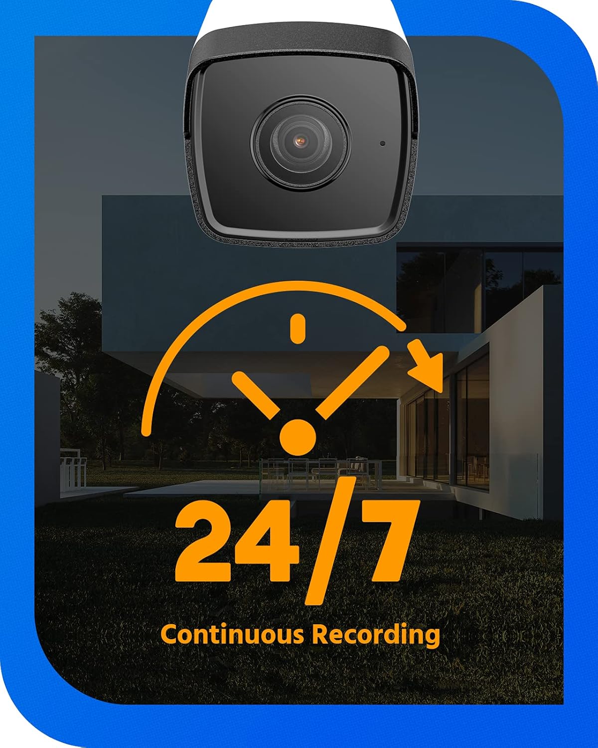 5MP PoE Security IP Bullet Camera with Audio, Color Night Vision, Built-in Mic V347855