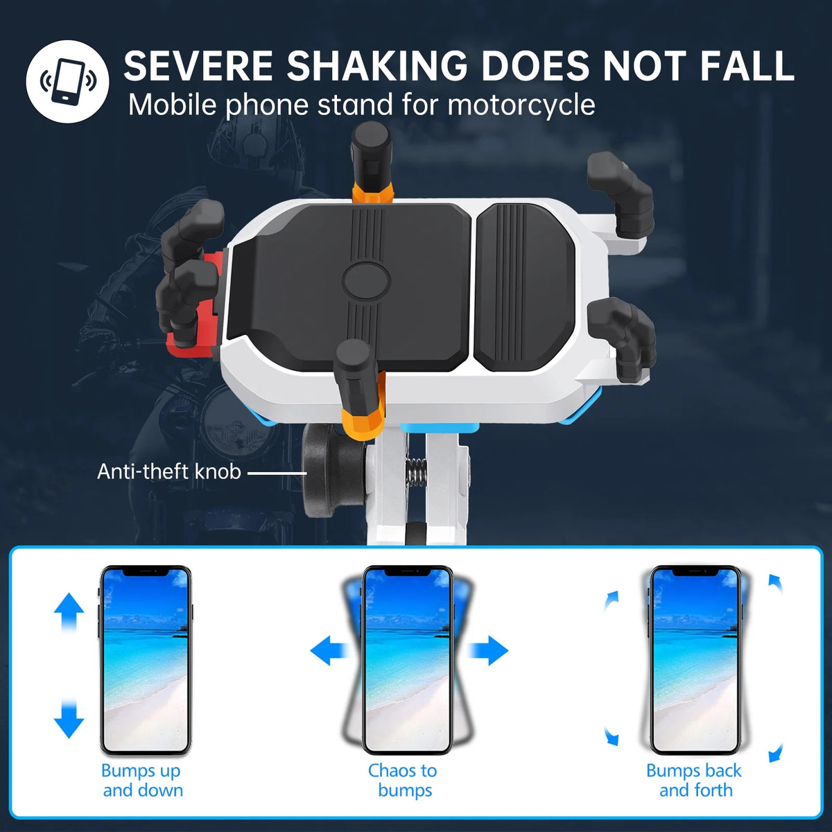 Motorcycle Cell Phone Holder, Waterproof, for 3.5-5inch Phones L939