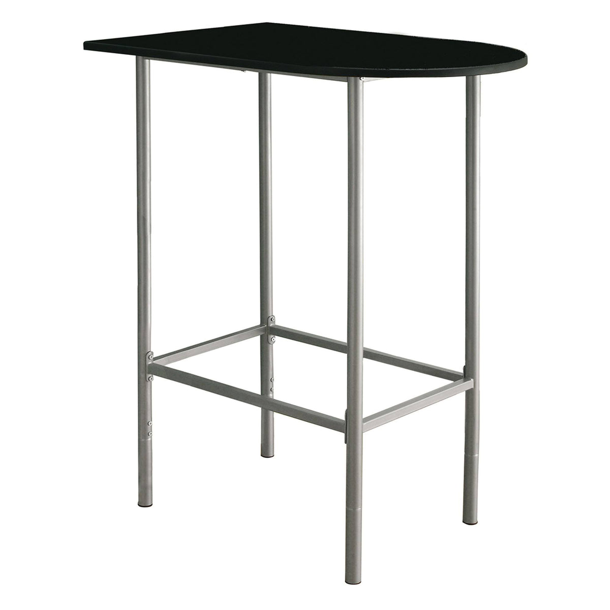 Black Silver MDF Metal Home Bar P324