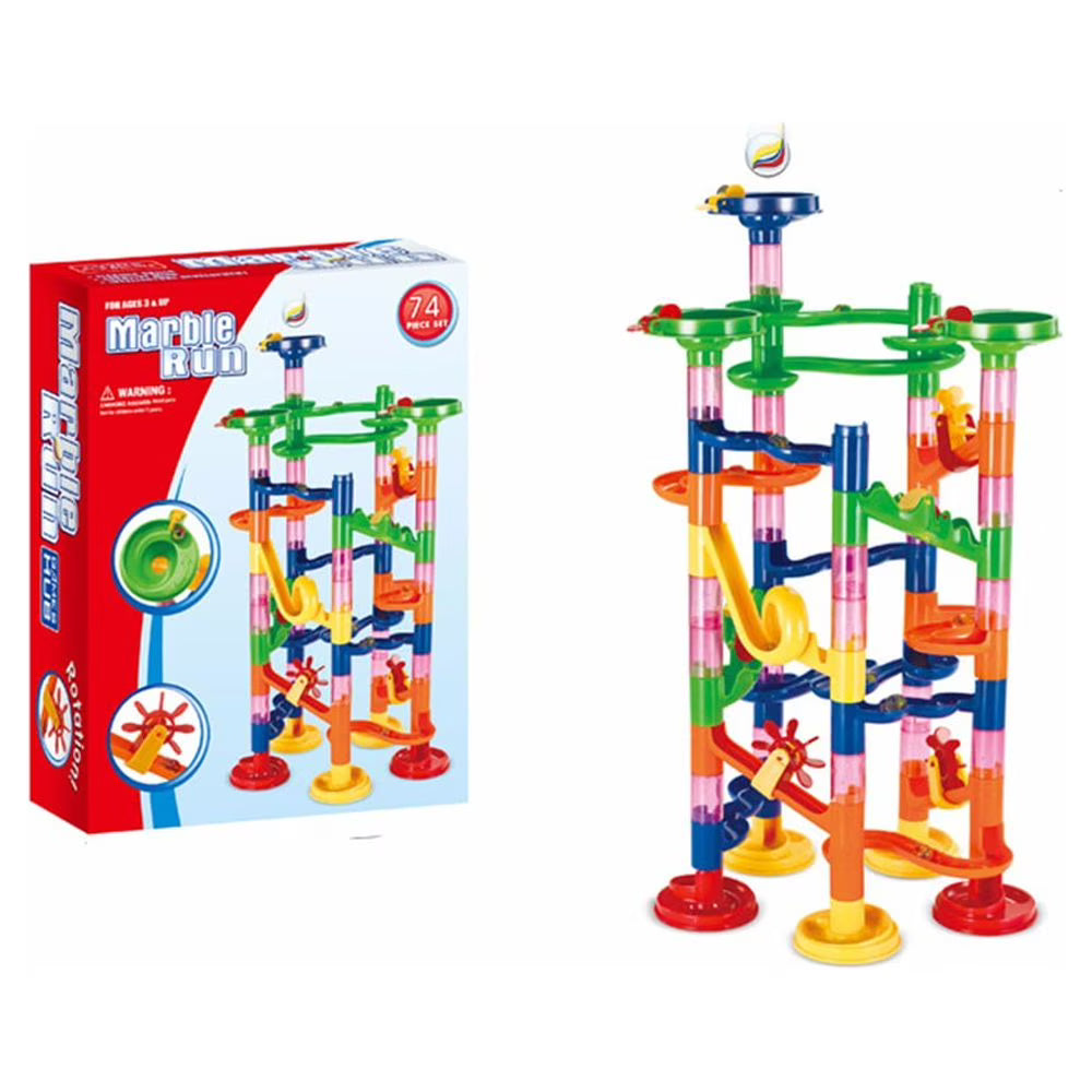 74 Piece Marble Run Coaster Maze Toy Q524788