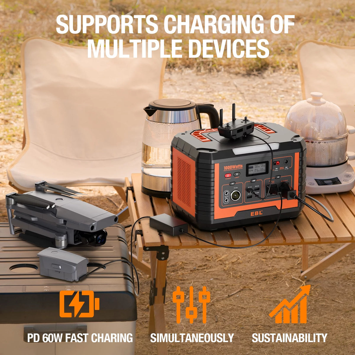 1000W Portable Solar Power Station D1932