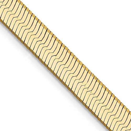 14k Yellow Gold 5mm Herringbone Chain Necklace 24inch S73495
