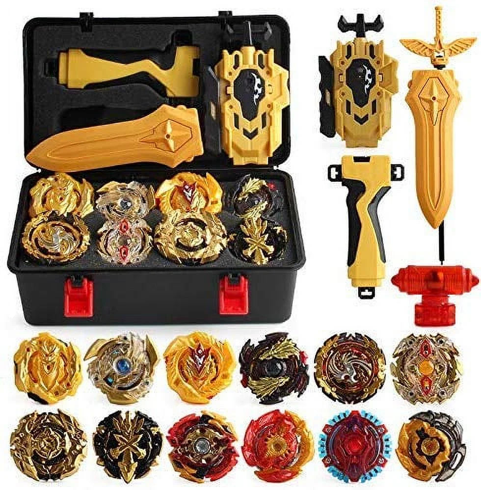 Spinning Tops Set with Launcher 12pcs F489