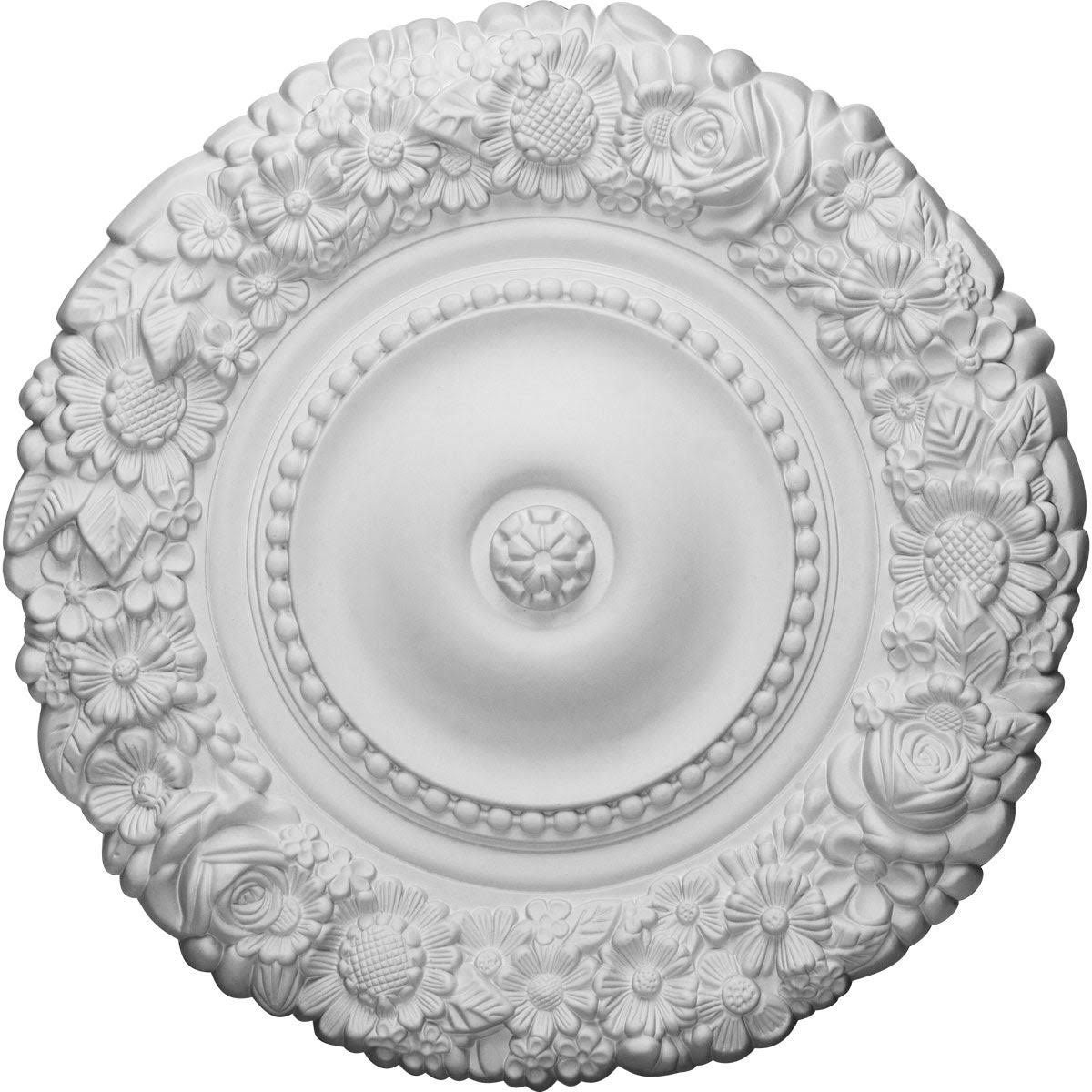 Marseille Ceiling Medallion, Hand-Painted Steel Gray G619