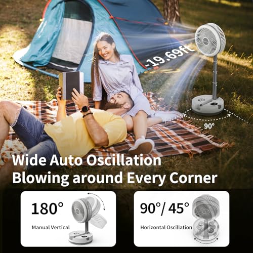 8" Portable Fan Battery Operated Foldable Fan H643828