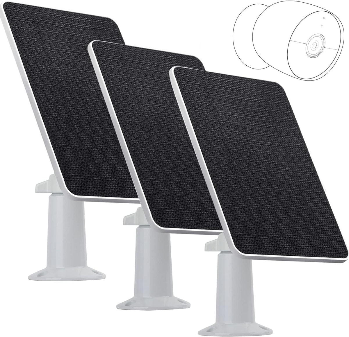 3PACK White IP65 Weatherproof Solar Panel D23890