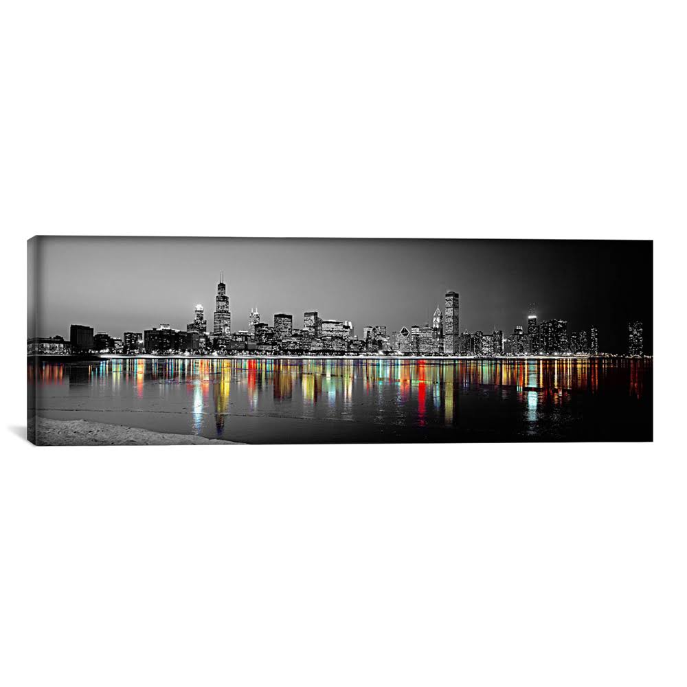 Panoramic Chicago Night Color Pop 48 x 16 R693968