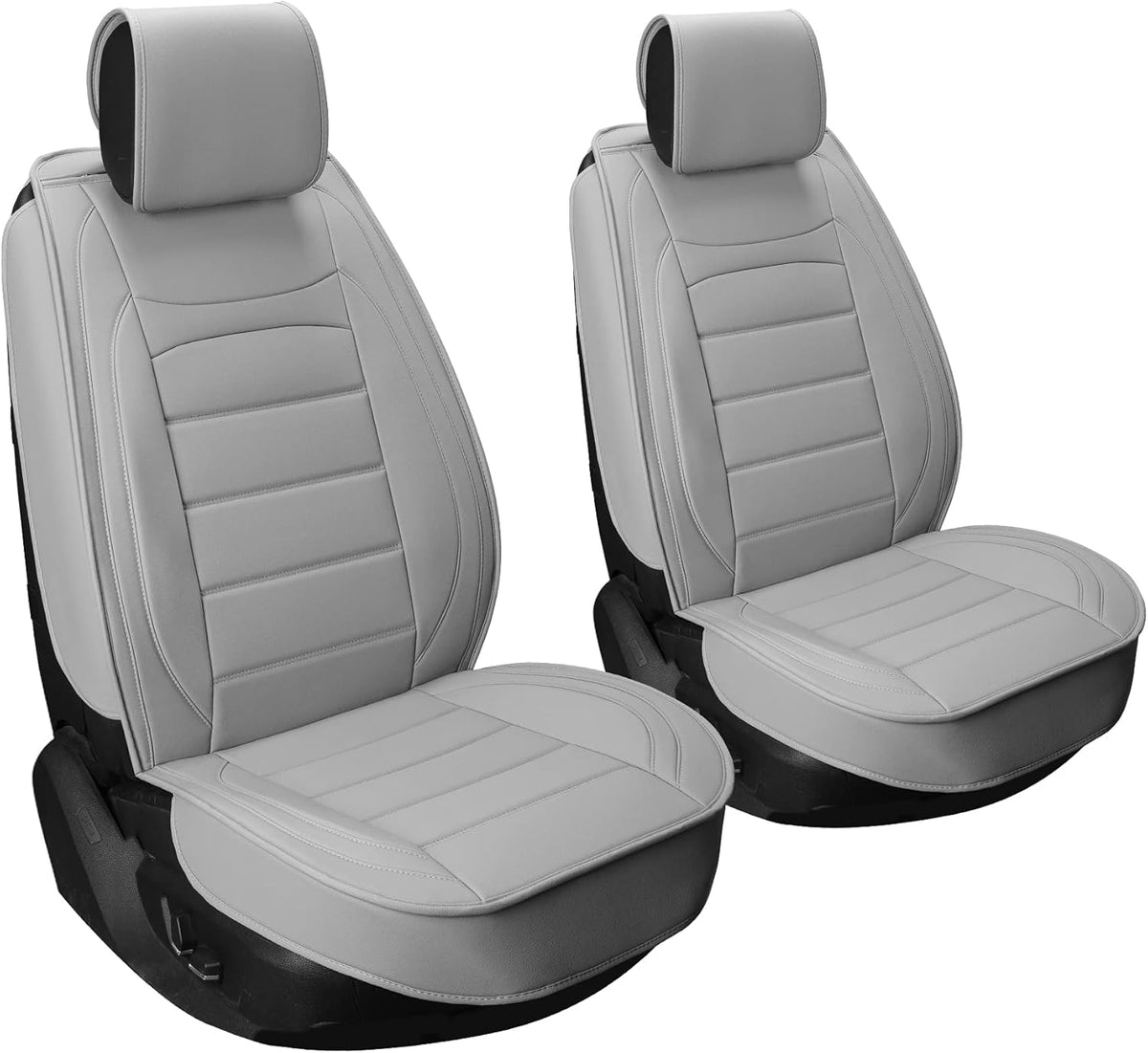 Black Waterproof Leatherette Full Set Car Seat Covers E127068