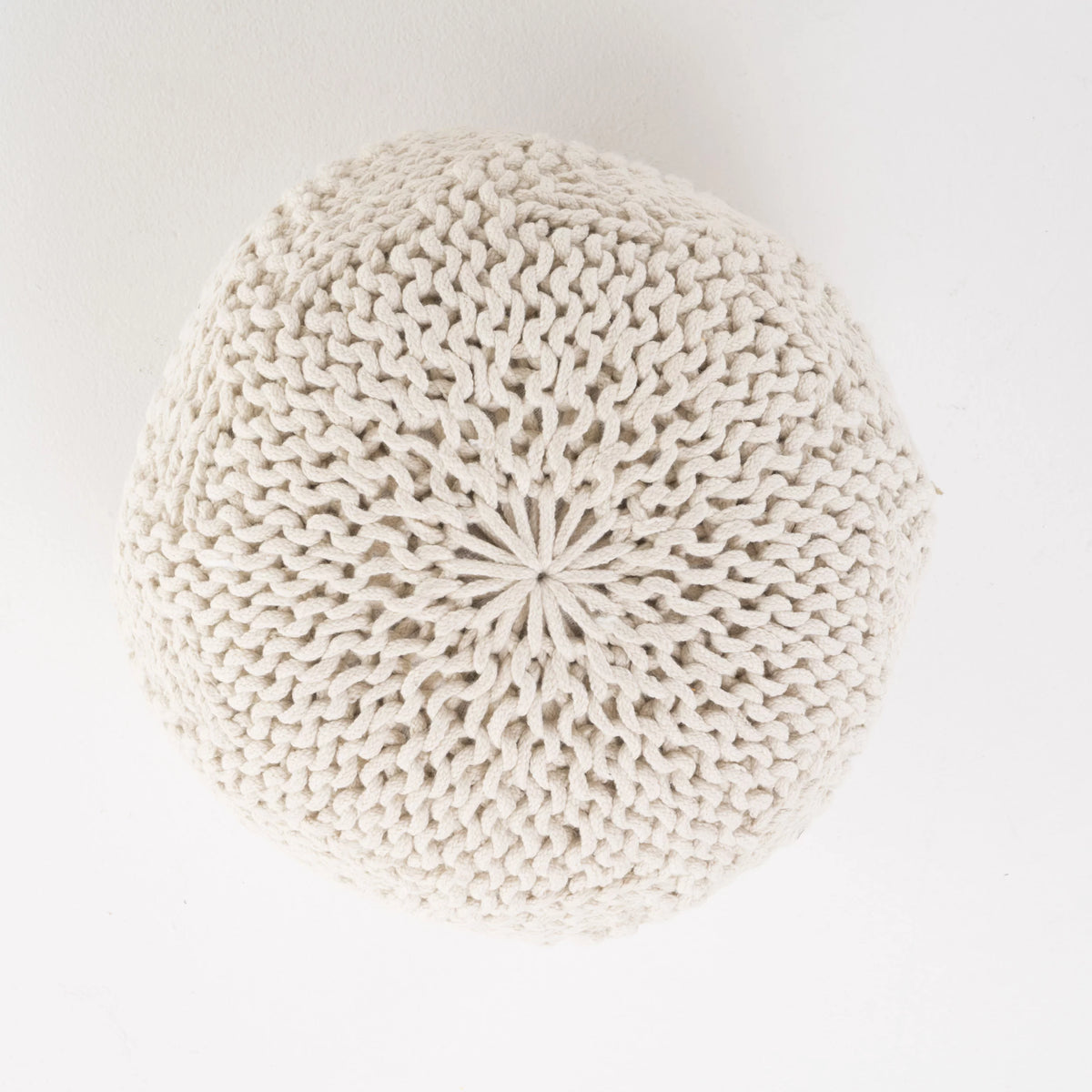 Ivory Outdoor Pouf X32925