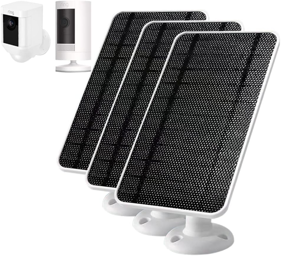3 Pack Solar Panel with 13 FT Cable and Adjustable Wall Mount Y2369