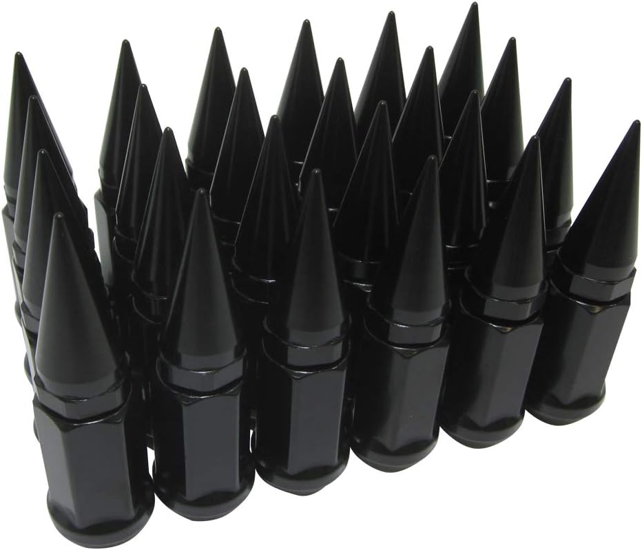 24 pc Extended Spike Lug Nut Conical Seat Hex 3/4 I529