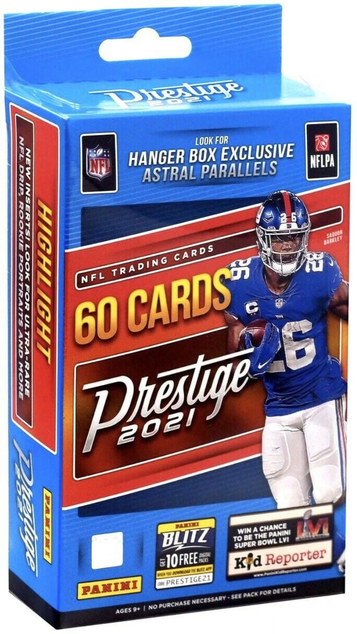 2021 Panini Prestige NFL Football Trading Cards Hanger Box- 60 Cards W706