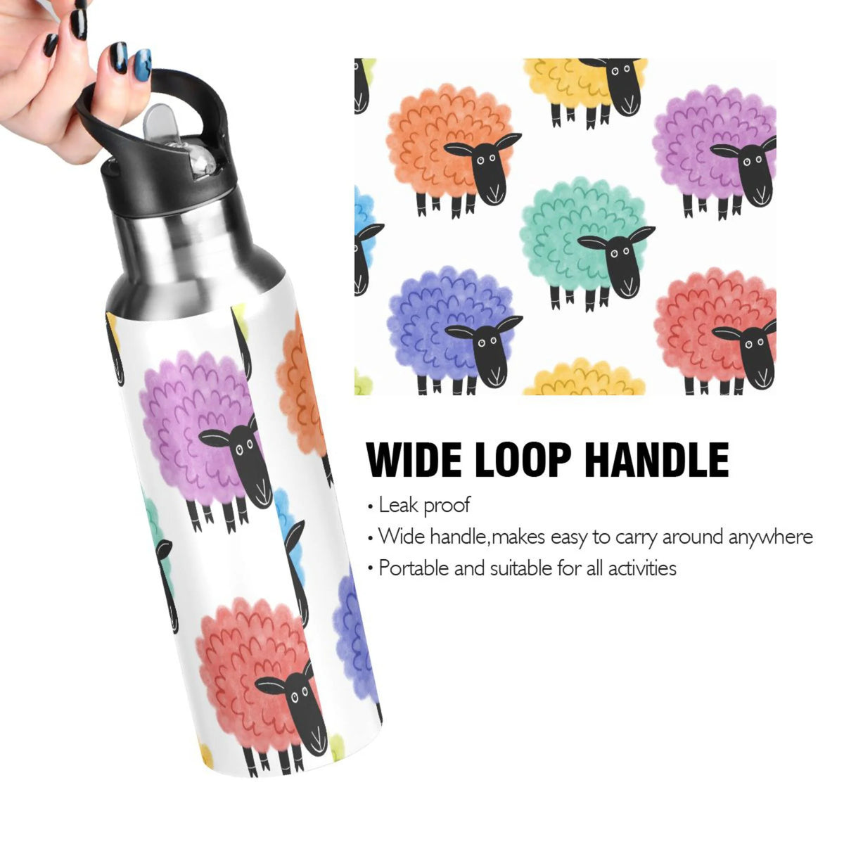 Stainless Steel Insulated Water Bottle with Straw Lid G285