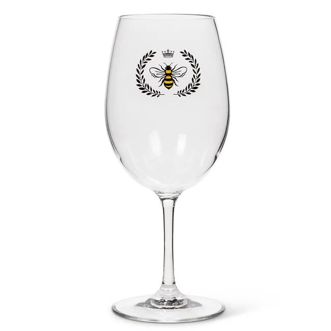 Clear & Black Acrylic Wine Goblet Set of 6 Z263
