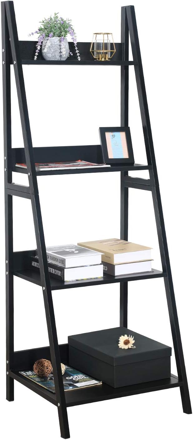 Walnut 4 Tier Ladder Bookshelf T920523