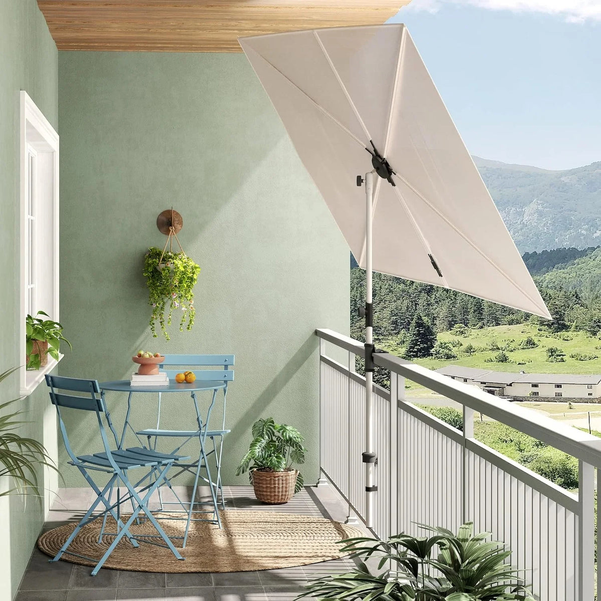 9-Ft Aluminum Patio Umbrella with Tilt & Crank M8595